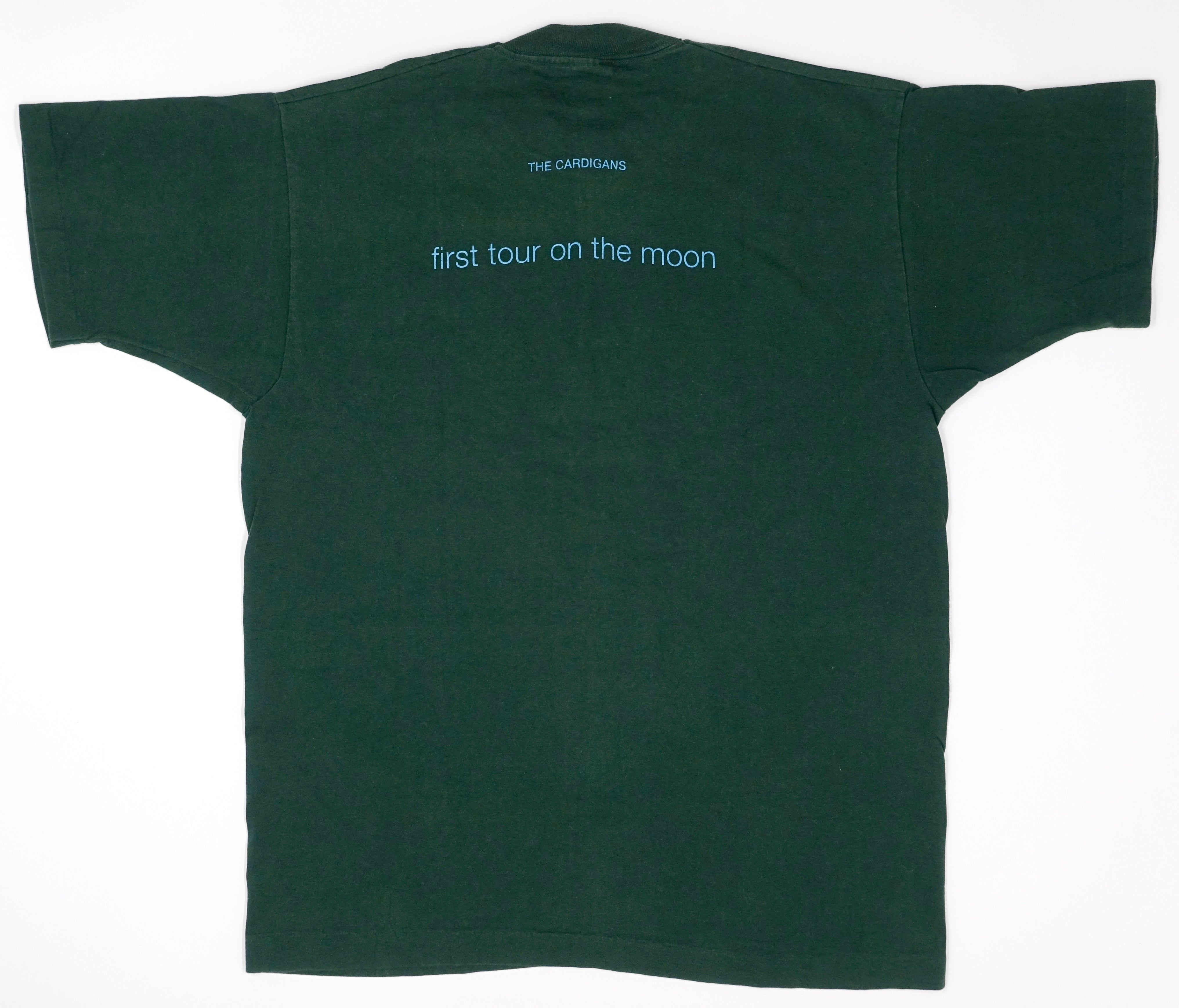 the Cardigans - First Tour On The Moon 1996 Tour Green Shirt Size XL