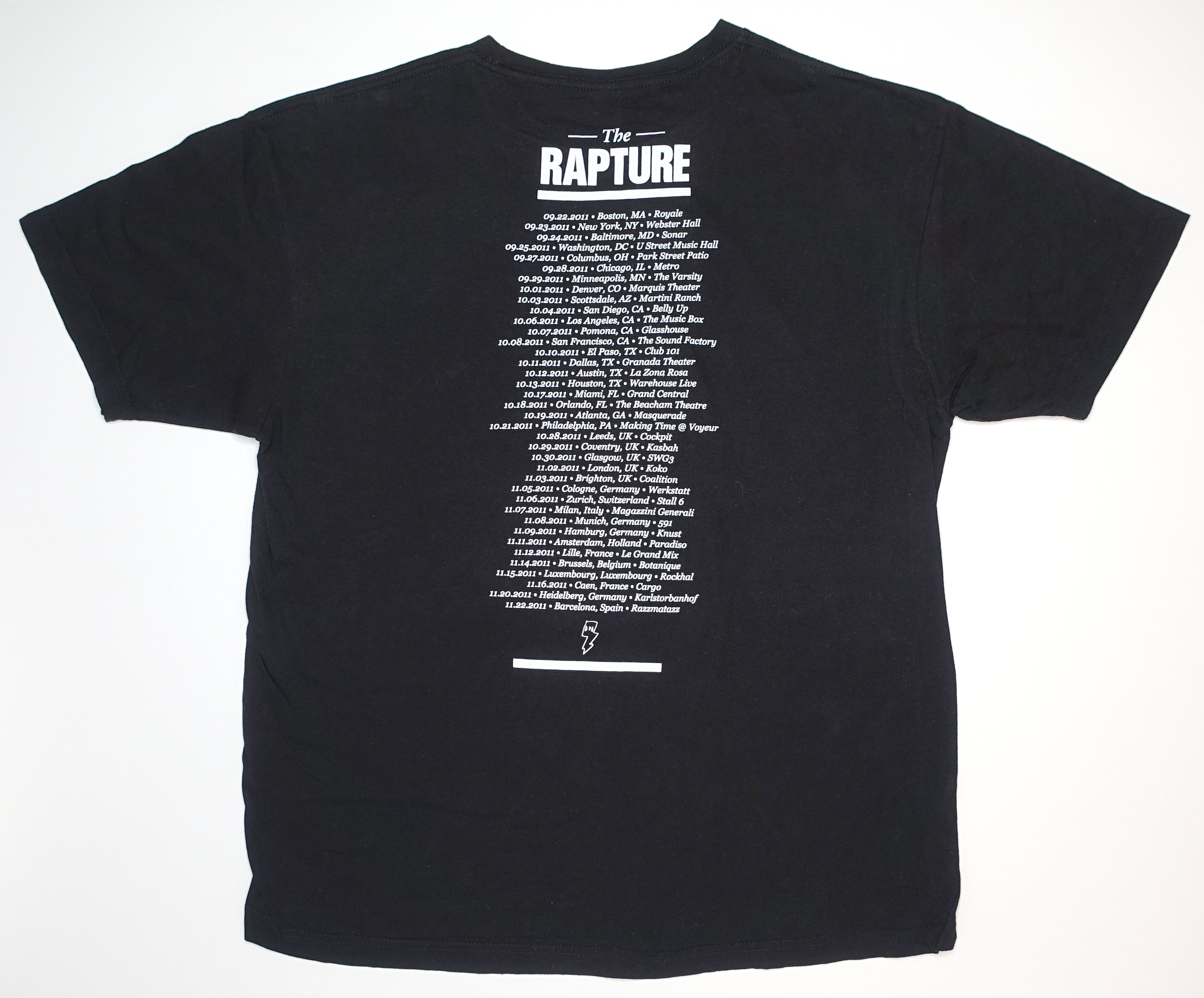 the Rapture - In The Grace Of Your Love 2011 World Tour Shirt Size Large